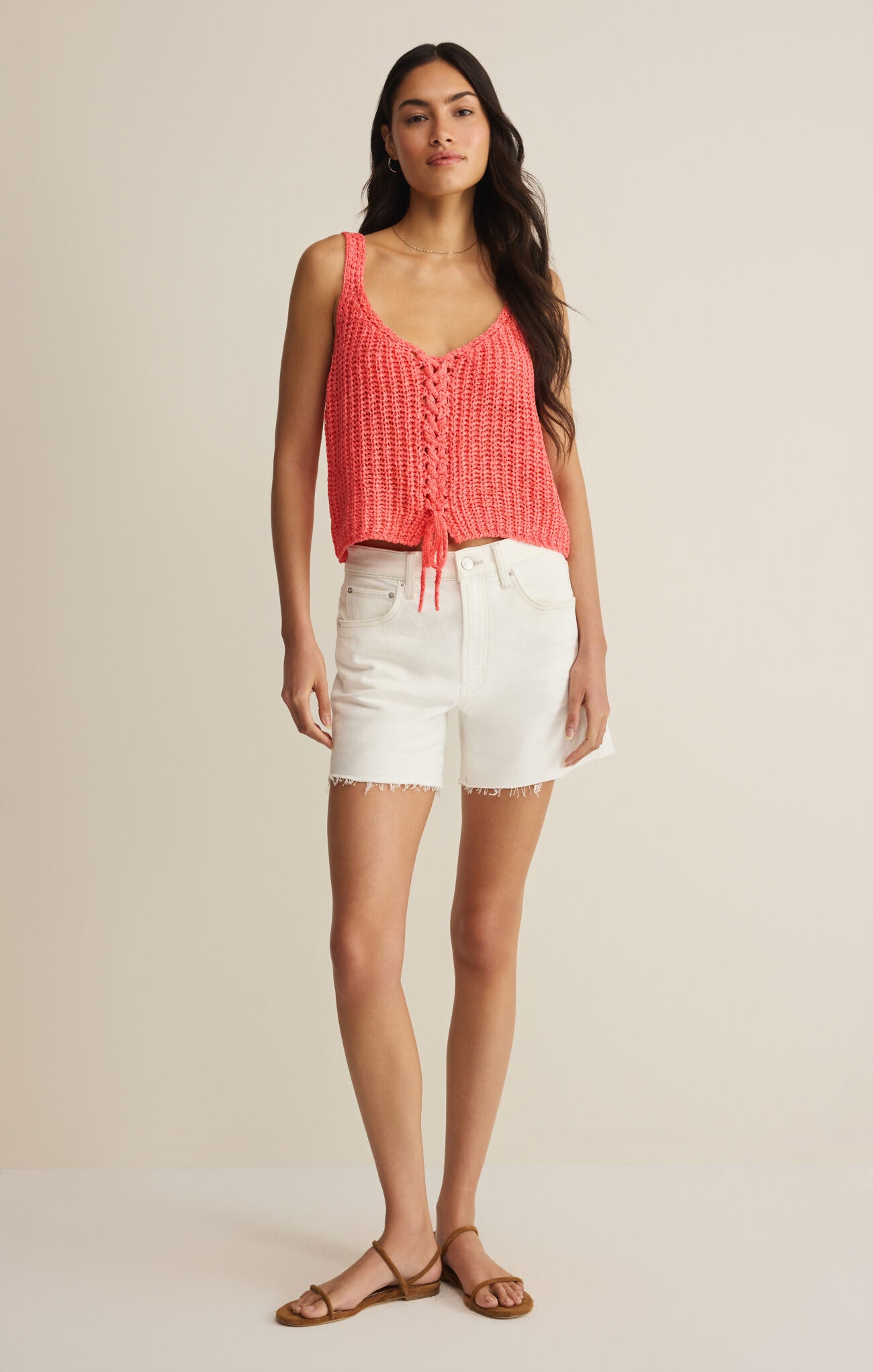 Tate Lace up Sweater Top