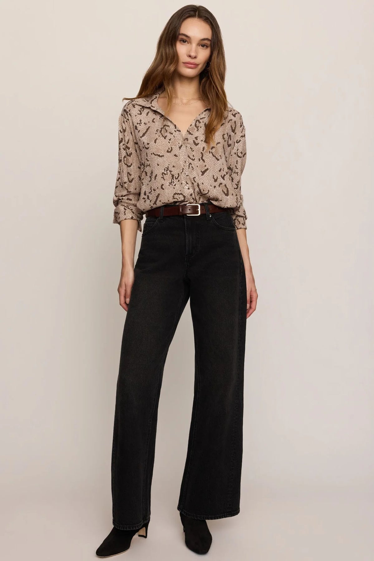 Golden Haven Snake Button Up